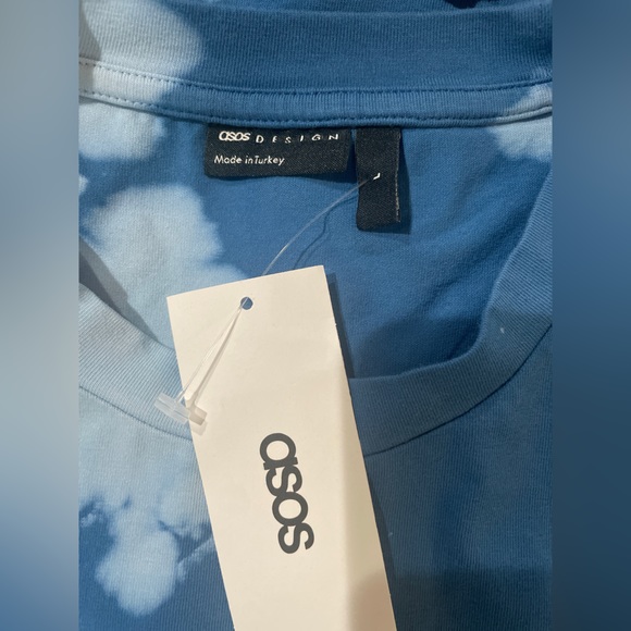 NWT ASOS size L tie-dye cropped t-shirt - Picture 2 of 4